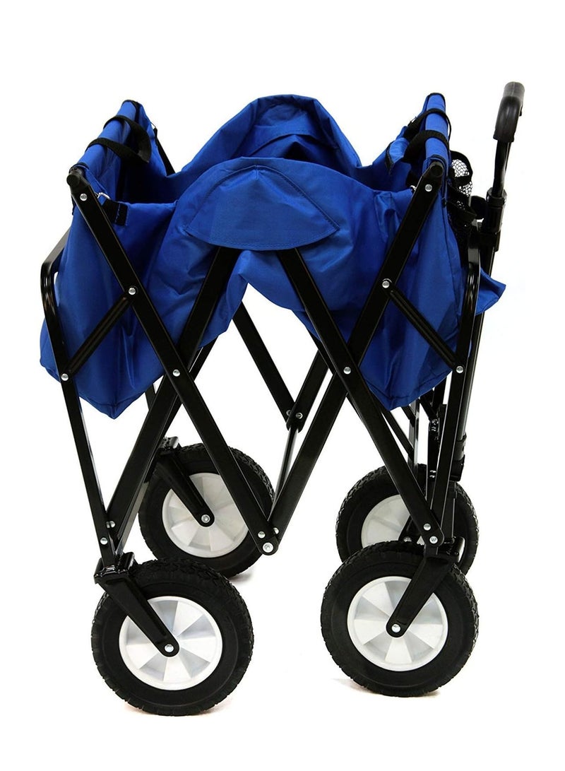 بوس_لايف_ستايل عربة قابلة للطي مريحة للغاية بسعة كبيرة وسهولة النقل لتحميل علب المياه وأدوات التسوق والأشياء الثقيلة - Image 3