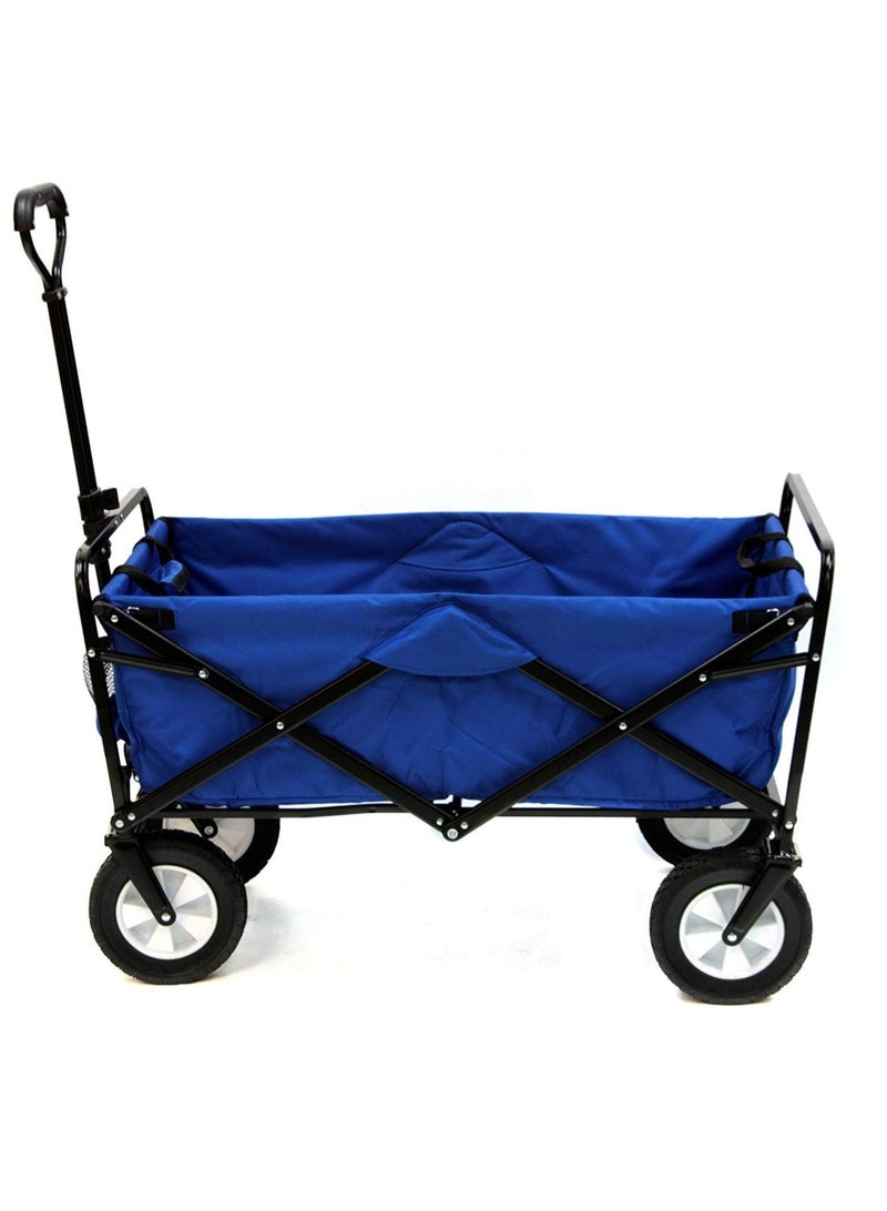 بوس_لايف_ستايل عربة قابلة للطي مريحة للغاية بسعة كبيرة وسهولة النقل لتحميل علب المياه وأدوات التسوق والأشياء الثقيلة - Image 1