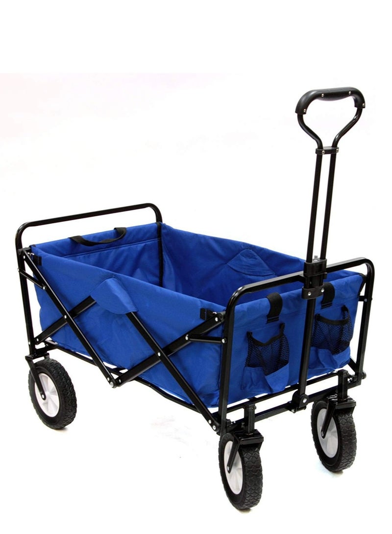 بوس_لايف_ستايل عربة قابلة للطي مريحة للغاية بسعة كبيرة وسهولة النقل لتحميل علب المياه وأدوات التسوق والأشياء الثقيلة - Image 2