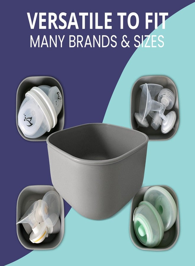 Luxuroo PumpPartment Box BPA Free Dishwasher Safe Breast Pump Parts Container Caddy, Fridge Hack for Pumping Moms At Work, Fits Inside COOL Cooler, Holds Spectra Elvie - Image 4