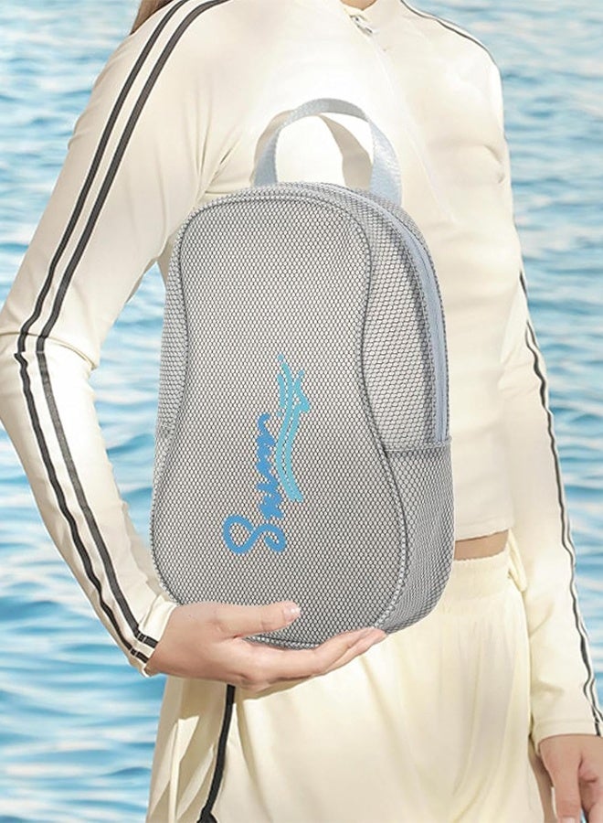 Hanayo Beach Bag Portable Swimming Bag EVA Wash Bag Handheld Waterproof Storage Bag Makeup Bag Sports Bag for Women and Men Swim Tote for Beach and Gym(Grey) - Image 2