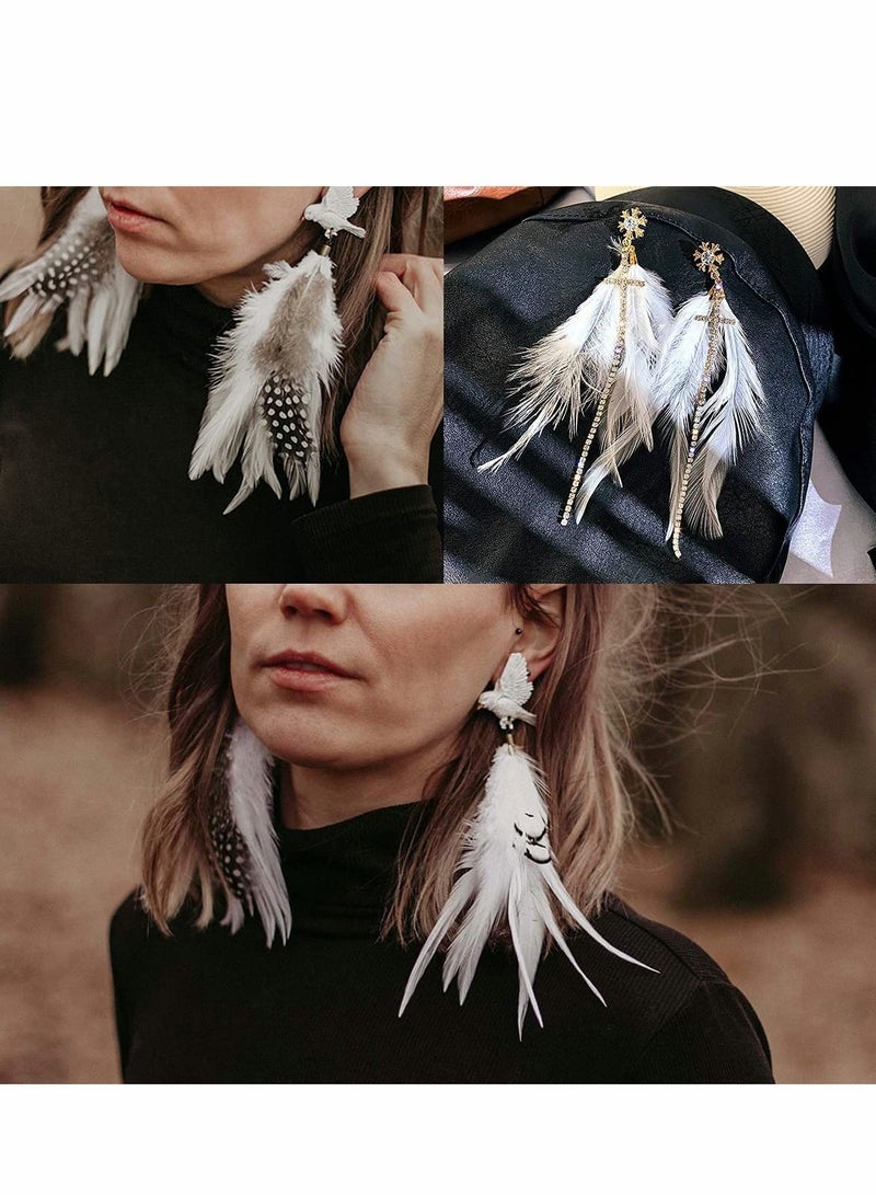 Y&D 100PCS Saddle Hackle Rooster Feather for Crafts, 5-7 inch Natural Pheasant Neck Feathers DIY Pendant Earrings Dream Catcher-Natural  - Image 4