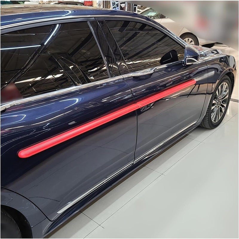 MekUk Garage Wall Protector Door Dent Protector Magnetic Panel Strip for Car, Foldable Door Edge Guards, Door Ding Protectors for 2 Doors for Parking Garages(Rosso,2pcs) - Image 1