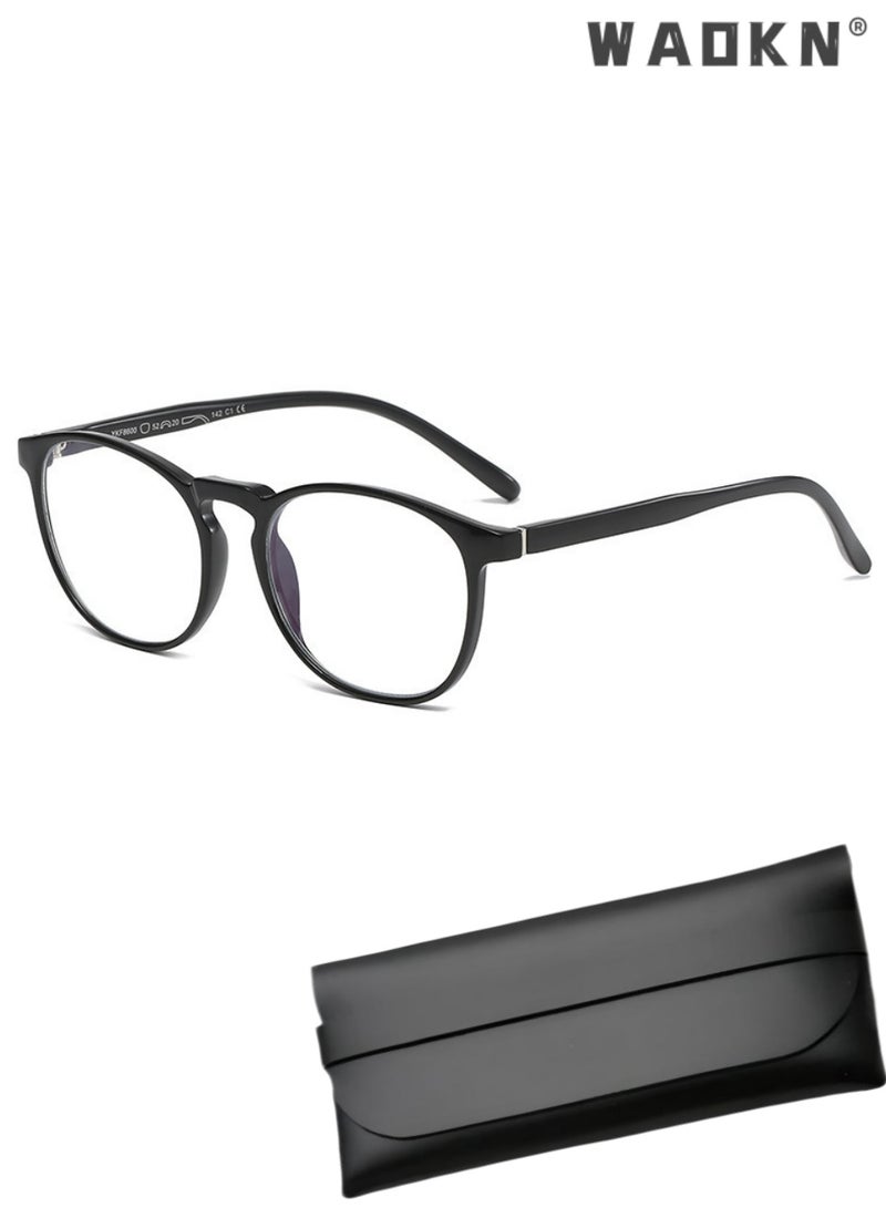 WAOKN Unisex Kids Square Blue Light Blocking Glasses, Premium Ultra-light Flexible TR90 Frame TAC 1.61 HD Clear Lens, Anti Eyestrain UV Glare Protection Children Computer Glasses for Online Classes Gaming Reading Daily Eye Care for Boys Girls - Image 1