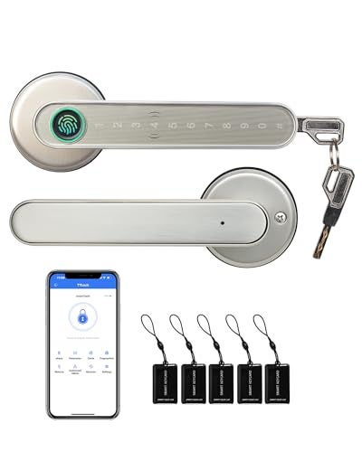CATCHFACE [New] Smart Lock Fingerprint Door Lock TTLock Door Lock Silver Smart Door Lock Keyless Entry Door Lock with App Control,Fingerprint,Code,IC Card and Key Biometric Door Lock Smart Lock for Front Door - Image 1