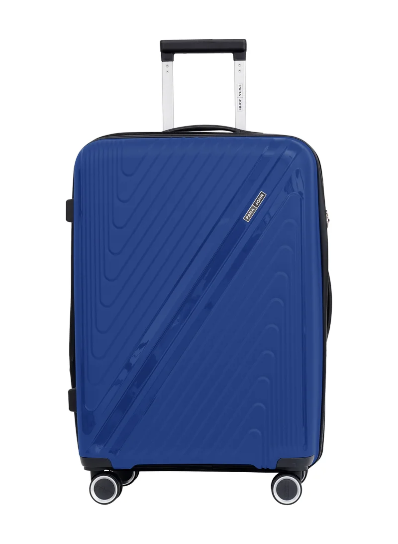 PARAJOHN PP Material 3-Piece Hardsided Luggage Set | 4-Wheel Spinner Trolley | Small (10kg), Medium (20kg), Large (30kg] Blue