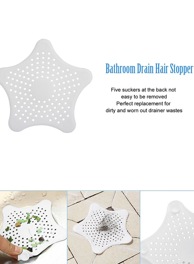 Rubber Hair Catching Drain Stopper White 15.5x15.5cm - Image 3