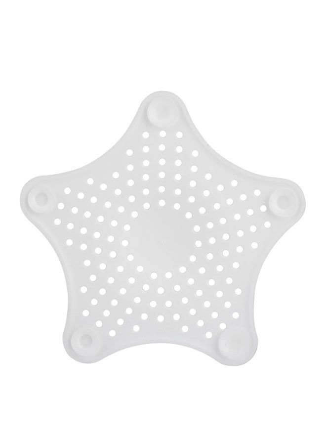 Rubber Hair Catching Drain Stopper White 15.5x15.5cm - Image 2