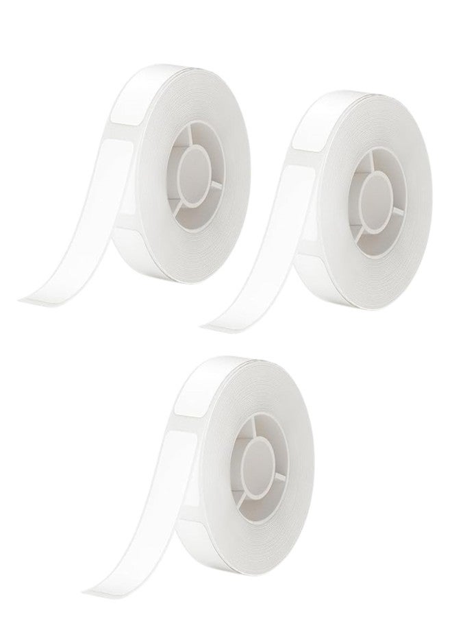 NEWDRU Label Maker Tape Roll - White Sticker Label Paper Labeling Tape for Handheld Label Printer | Waterproof, Oil-Proof - 15 * 30mm (180 Labels x 3 Rolls) - Image 1
