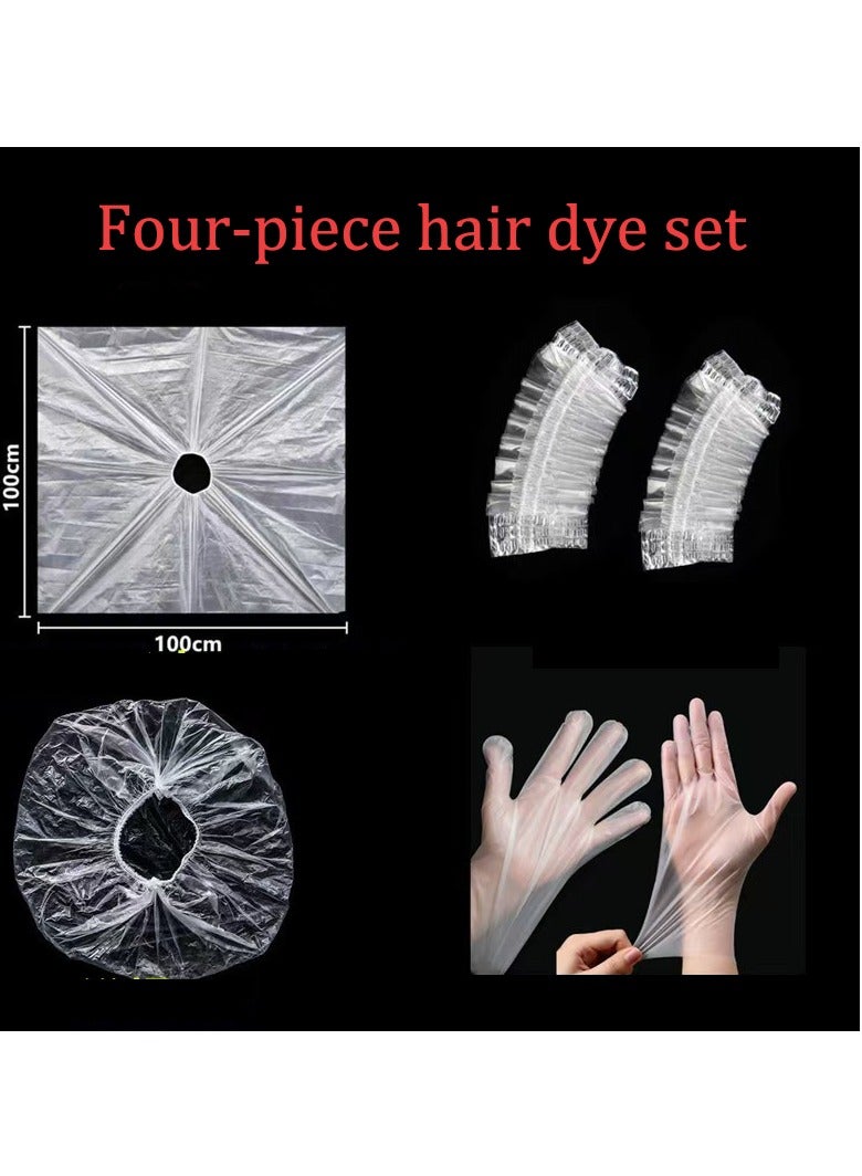 Generic 5 piece hair coloring kit, each set includes earmuffs, hair coloring cape, gloves, shower cap suitable for hair coloring tools and DIY at home