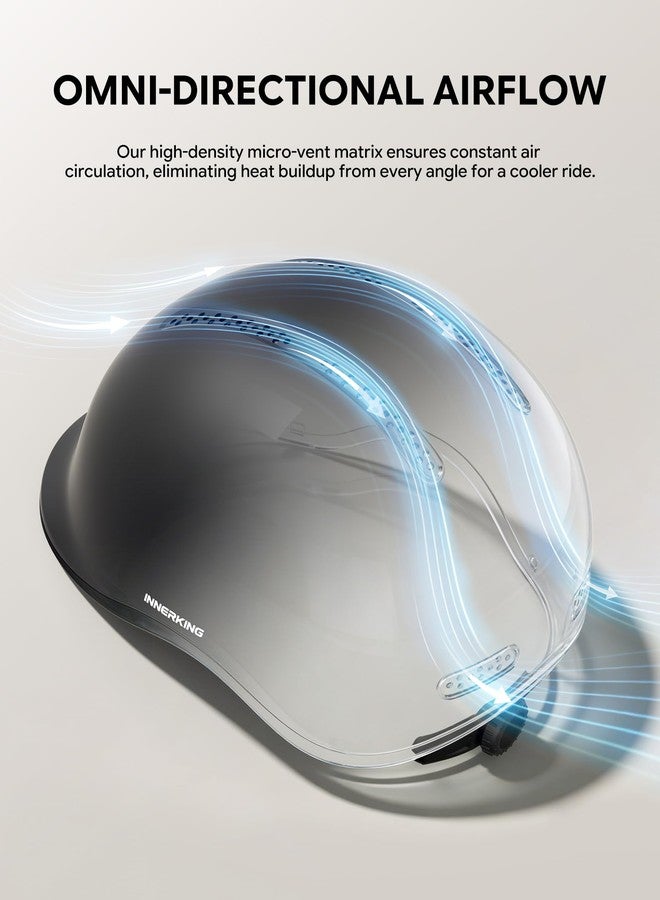 InnerKing Womens Bike Helmet, Adjustable Cycling Helmets for Adults, Road Urban Commuter Bicycle Helmet with High-Visibility Reflective Strip for Men Ebike Scooter Skate - M - Image 5