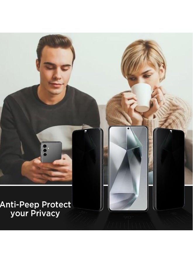 DUSALA Samsung Galaxy S24 Privacy Glass Screen Protector Anti-Spy Tempered Glass Film Scratch Resistant Bubble Free Glass Screen Protector - Image 4