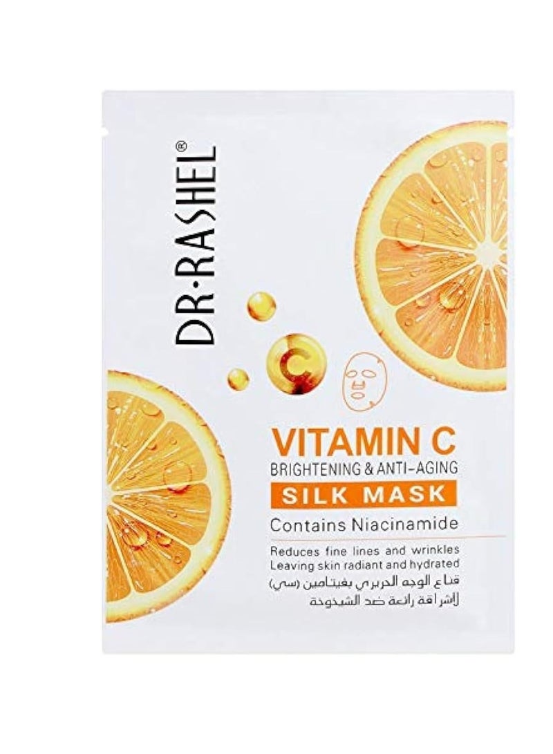 DR.RASHEL BEAUTY ELIXIRS Vitamin C Brightening and Anti Aging Skin Care Set 5pcs with Toner Serum Cream Face Wash Cleansing Milk Plus Free Vitamin C Silk Mask  - Image 4