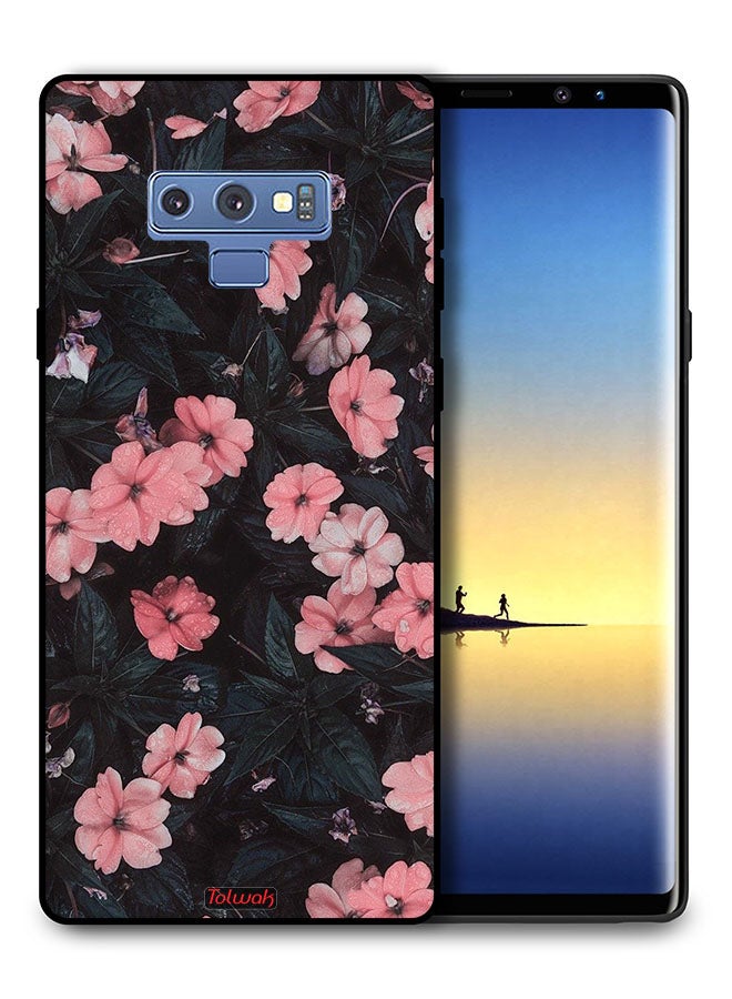 Tolwak Samsung Galaxy Note 9 Protective Case Cover Peach Small Roses - Image 1