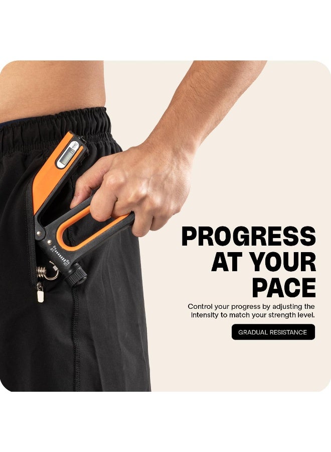 BOLDFIT Heavy Hand Gripper 120 Kg Adjustable Professional Hand Grip Strengthener With Counter Plastic Hand Grip Exerciser For Gym For Men & Women Hand Exercise Equipment Power Gripper - BlackOrange - Image 4