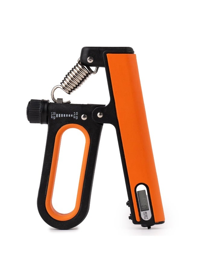 BOLDFIT Heavy Hand Gripper 120 Kg Adjustable Professional Hand Grip Strengthener With Counter Plastic Hand Grip Exerciser For Gym For Men & Women Hand Exercise Equipment Power Gripper - BlackOrange - Image 1