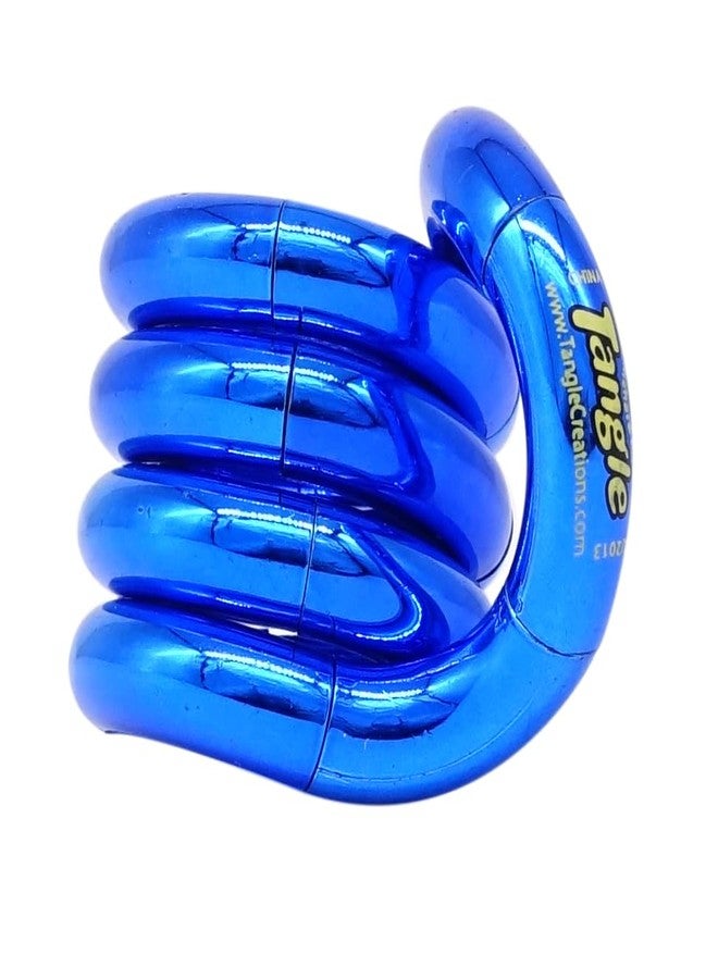 Tangle® Jr. Metallic 4-Pack(Blue, Green, Magenta, Gold) - Genuine Tangle Fidget - Fidget Toy for Kids and Adults - Metallic Shiny Fidget Desk Toy - Image 4