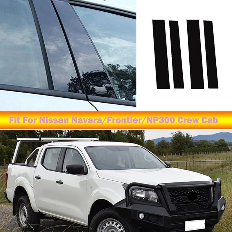 QASULER 4Pcs Car Door Window Pillar Trim Stickers - Image 2