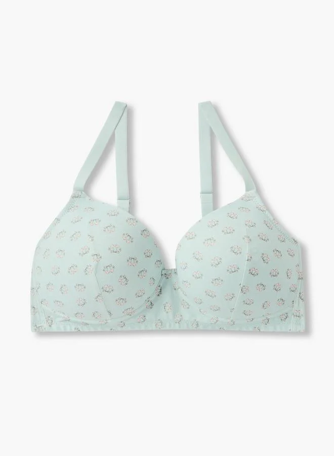 Splash FAV Printed Non Wired Plunge Bra