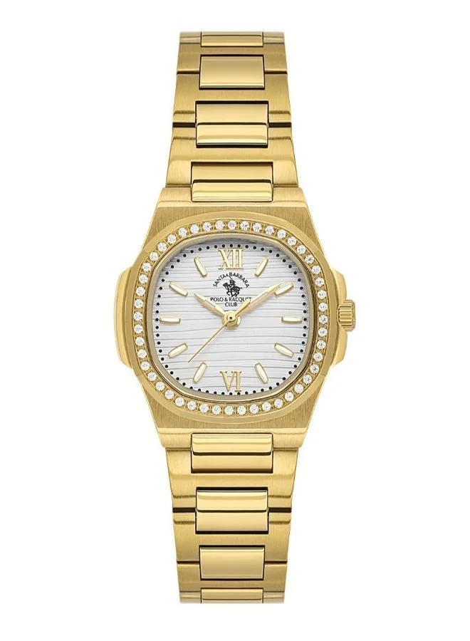 SANTA BARBARA POLO & RACQUET CLUB Santa Barbara Polo & Racquet Club - Unique Women's Watch | Stainless Steel Band with Steel Case | Analog | Round Dial | Mineral Glass | Japanese Quartz | Water Resistance 50 Meters