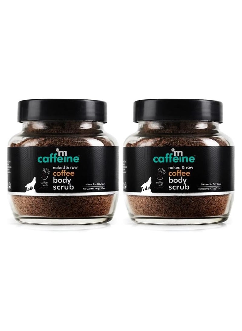 MCaffeine Naked & Raw Coffee Body Scrub, Pack of 2 | Exfoliation, Tan Removal | Oily/Normal Skin | Paraben & SLS Free  - Image 1