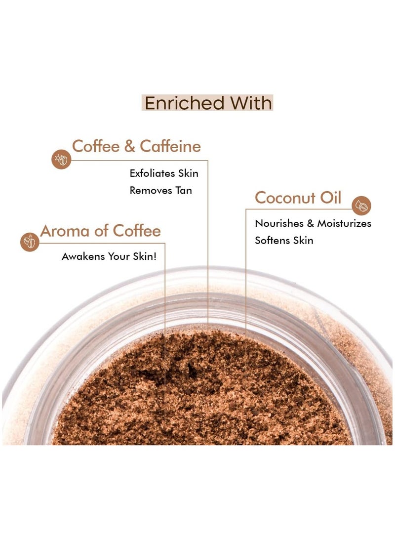 MCaffeine Naked & Raw Coffee Body Scrub, Pack of 2 | Exfoliation, Tan Removal | Oily/Normal Skin | Paraben & SLS Free  - Image 3