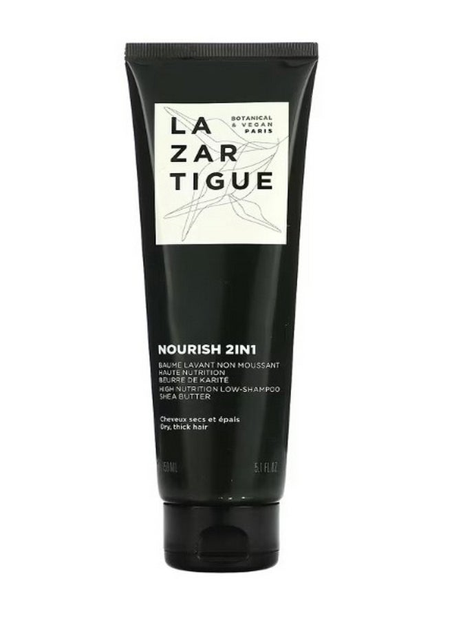 Lazartigue - Nourish 2 IN 1 High Nutrition Low Shampoo Dry Thick Hair 5.1 fl oz 150 ml - Image 1