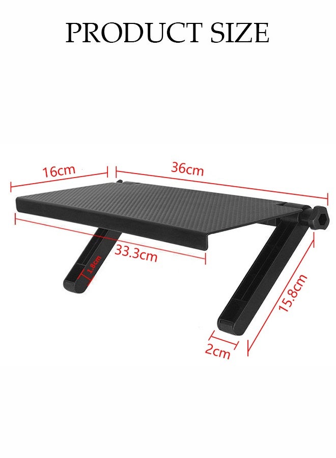 DUNISO TV Top Shelf，Adjustable TV Screen Top Storage Stand，Screen Top Shelf，for Storing Set-top Boxes, Remote Controls, etc，36*16cm，Black - Image 2