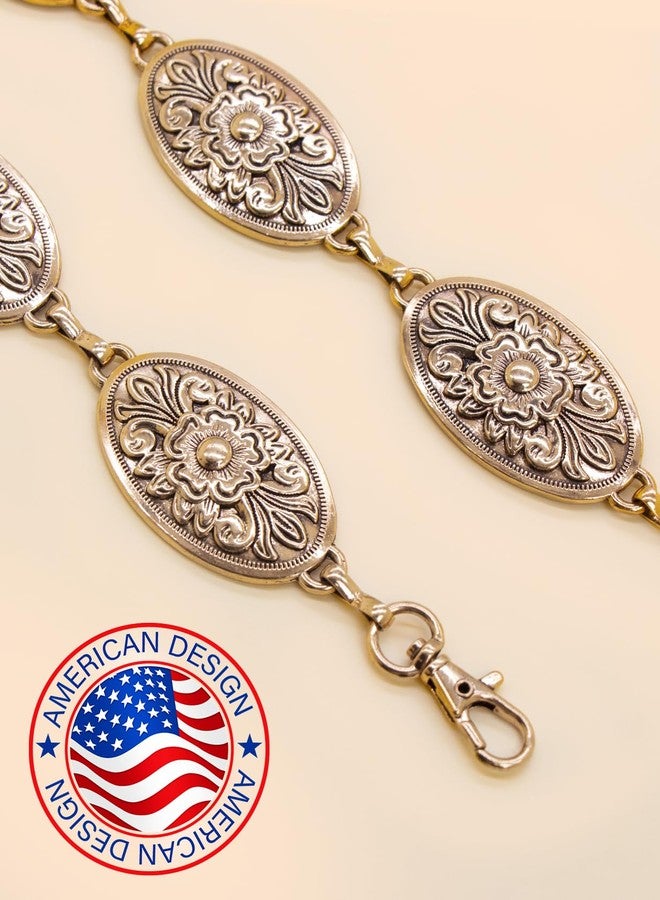 TOPACC Metal Chain Belt for Women Waist chains for Dresses Jeans Western Cowgirl, Bronze-64, Length 49" (32"+extended chain 17") - Image 2