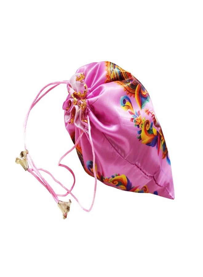RED WIND (20 x 25 cm Potli Bags with Drawstring Closure|Pack of 20 | Lord Ganesh Design | Fabric Gift Pouches for Pooja, Weddings, Return Gifts, Jewellery, Functions & Festivals - Image 4