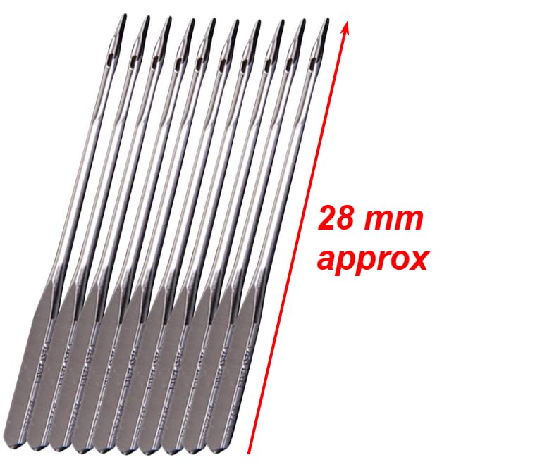 ZENITH Sewing Machine Needle Size HAx1 Needle Type One Side Flat Steel Finish Works with All Domestic Automatic Sewing Machines Pack Steel HA 91141618 21 60 Combo - Image 3