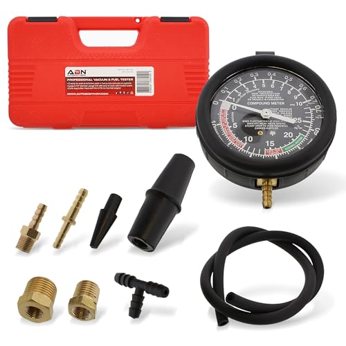 ABN Car Vacuum and Fuel Pump Tester Gauge Kit – Fuel Pump Pressure & Vacuum, Carburetor Intake Manifold, & Vacuum Test - Image 1