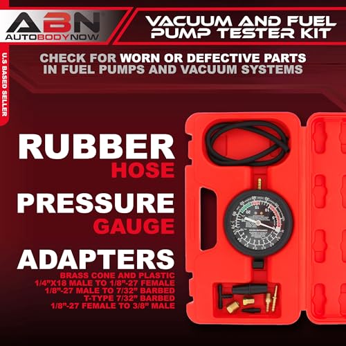 ABN Car Vacuum and Fuel Pump Tester Gauge Kit – Fuel Pump Pressure & Vacuum, Carburetor Intake Manifold, & Vacuum Test - Image 2