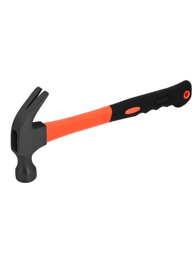 500g Claw Hammer with Plastic Handle, Forged Steel Head, Shock Absorbing Non Slip Grip, Nail Puller Hammer for Woodworking, Carpentry, Home Repair, Construction, DIY Projects - Image 3