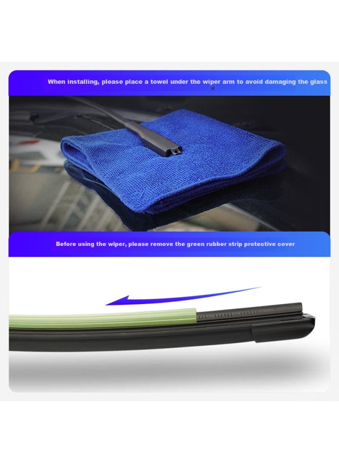 Speed Qin/Qin Plus/Pro New Energy Wiper Blades Original Wiper Blade Rubber Strip 24+16 - Image 3