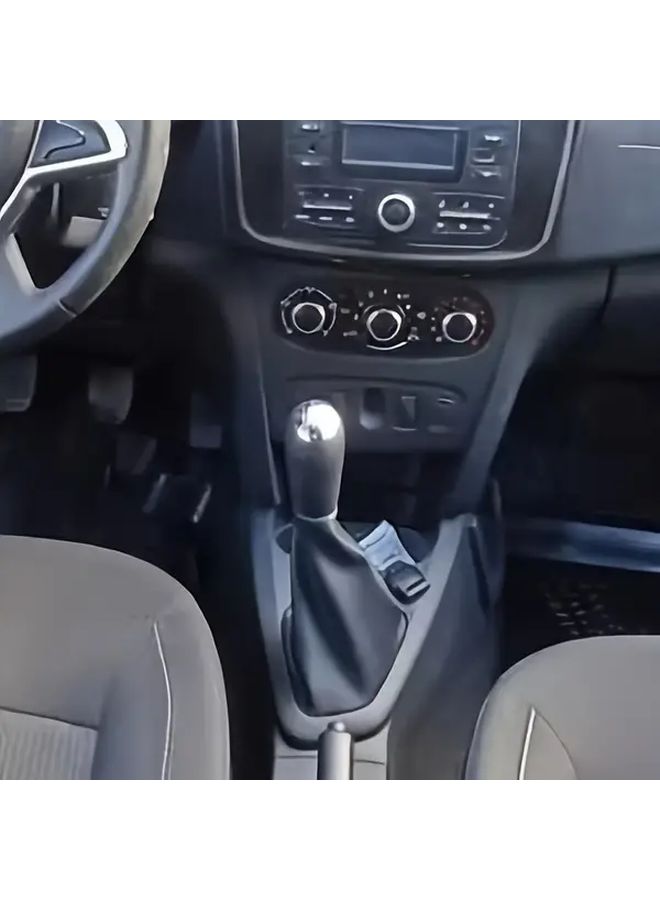 Gearbox Cover For Renault Logan II 2013-2022 5 Gears Gear Shift Knob Belt PU Leather Dust Cover Car Interior Accessory Sleek Automotive Upgrade - Image 4