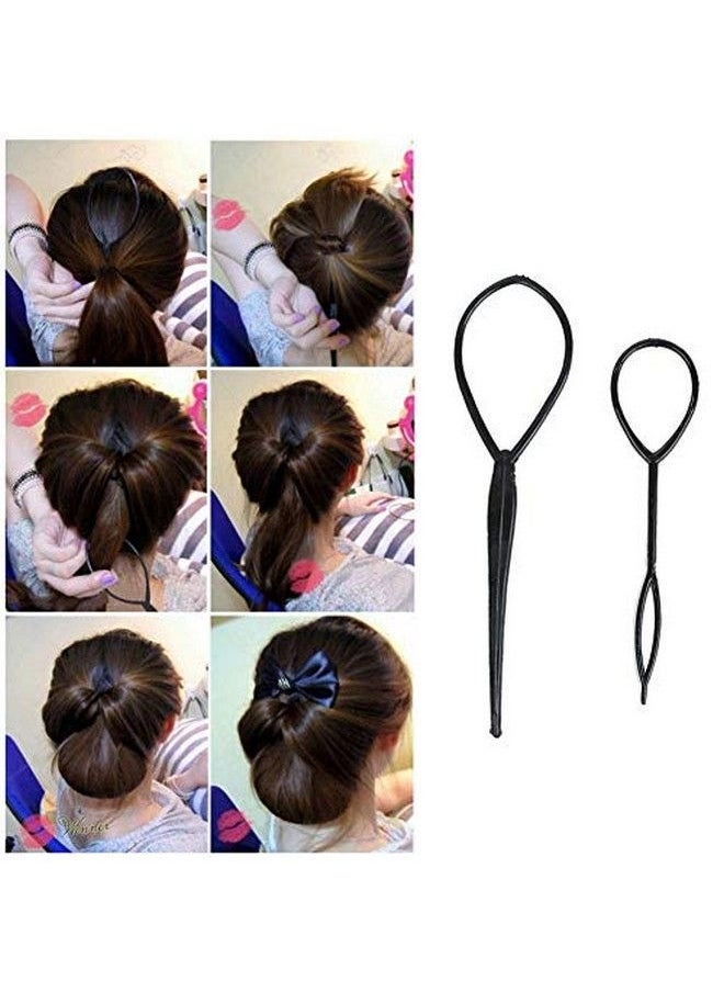 مجموعة أدوات ذيل الشعر 20 قطعة صانع ذيل الحصان أداة تجديل الشعر للنساء والفتيات أدوات م styling لتصفيف الشعر