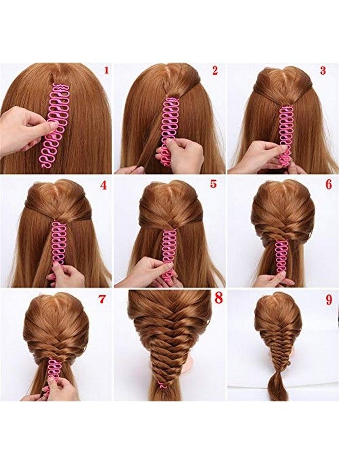 مجموعة أدوات ذيل الشعر 20 قطعة صانع ذيل الحصان أداة تجديل الشعر للنساء والفتيات أدوات م styling لتصفيف الشعر