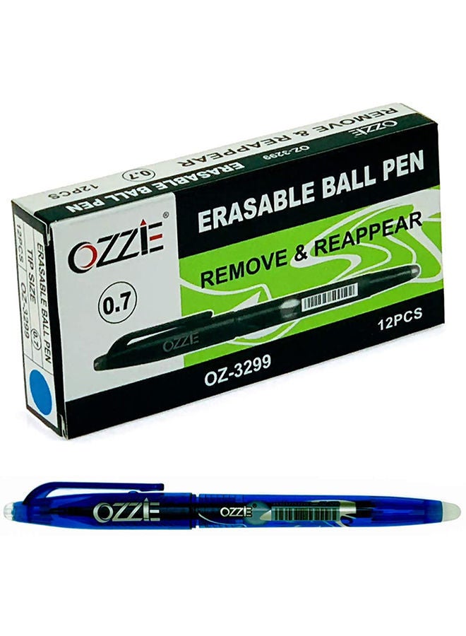 نيبمينينت 12 قطعة من أقلام الحبر الجاف، القابل للمسح حيث يمكن إزالته وإعادة وضعه أزرق - Image 2