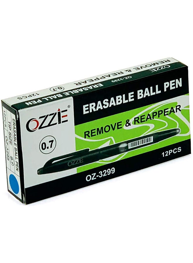 نيبمينينت 12 قطعة من أقلام الحبر الجاف، القابل للمسح حيث يمكن إزالته وإعادة وضعه أزرق - Image 3