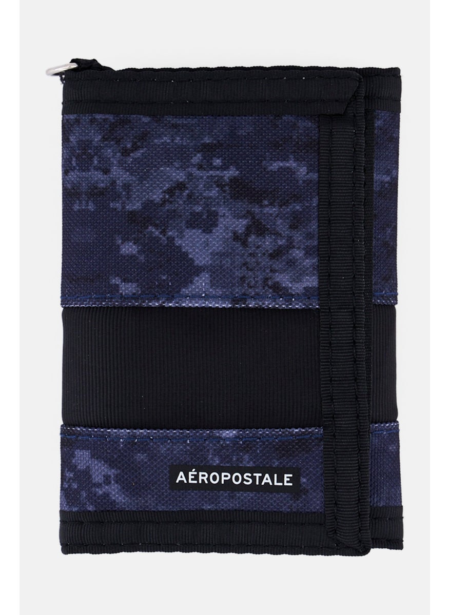 Aeropostale Men Brand Logo Trifold Wallet, Navy  - Image 1