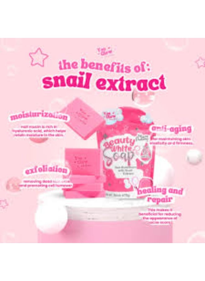 You Glow Babe You Glow Babe Pink Whitening Soap – 5 Bars with Snail Mucin & Sea Buckthorn – Brightening & Moisturizing Body Soap for Glowing Skin  - Image 3