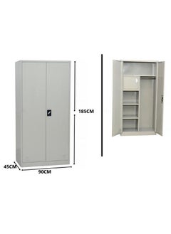 SULSHA 2 Door Steel Cabinet With Locker Grey Color  - Image 3