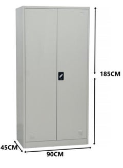 SULSHA 2 Door Steel Cabinet With Locker Grey Color  - Image 1