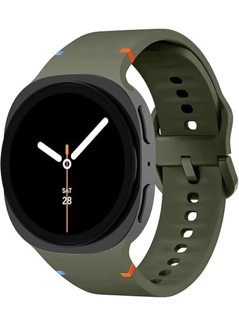 O Ozone Silicone Bands For Samsung Galaxy Watch 8 Band 40mm 44mm, Galaxy Watch 8 Classic Band 46mm, Waterproof Soft Wristband Sport Strap for Women Men- Green - Image 1