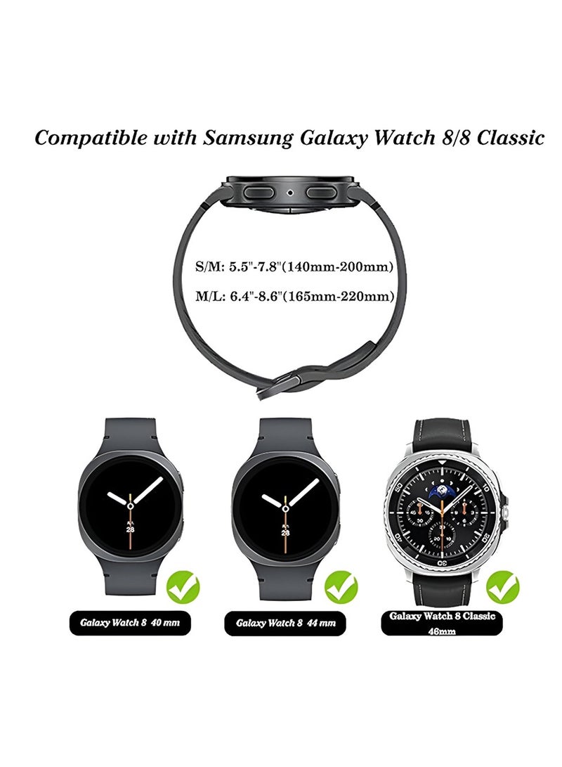 O Ozone Silicone Bands For Samsung Galaxy Watch 8 Band 40mm 44mm, Galaxy Watch 8 Classic Band 46mm, Waterproof Soft Wristband Sport Strap for Women Men- Green - Image 5