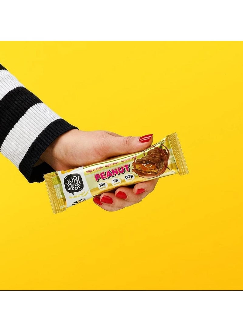 YuBi Bar YUBI VEGAN Protein Bars Peanut - 99 Calories High in Protein and Fiber Low in Sugar, Gluten and Dairy Free. Pack of 12 - Image 3