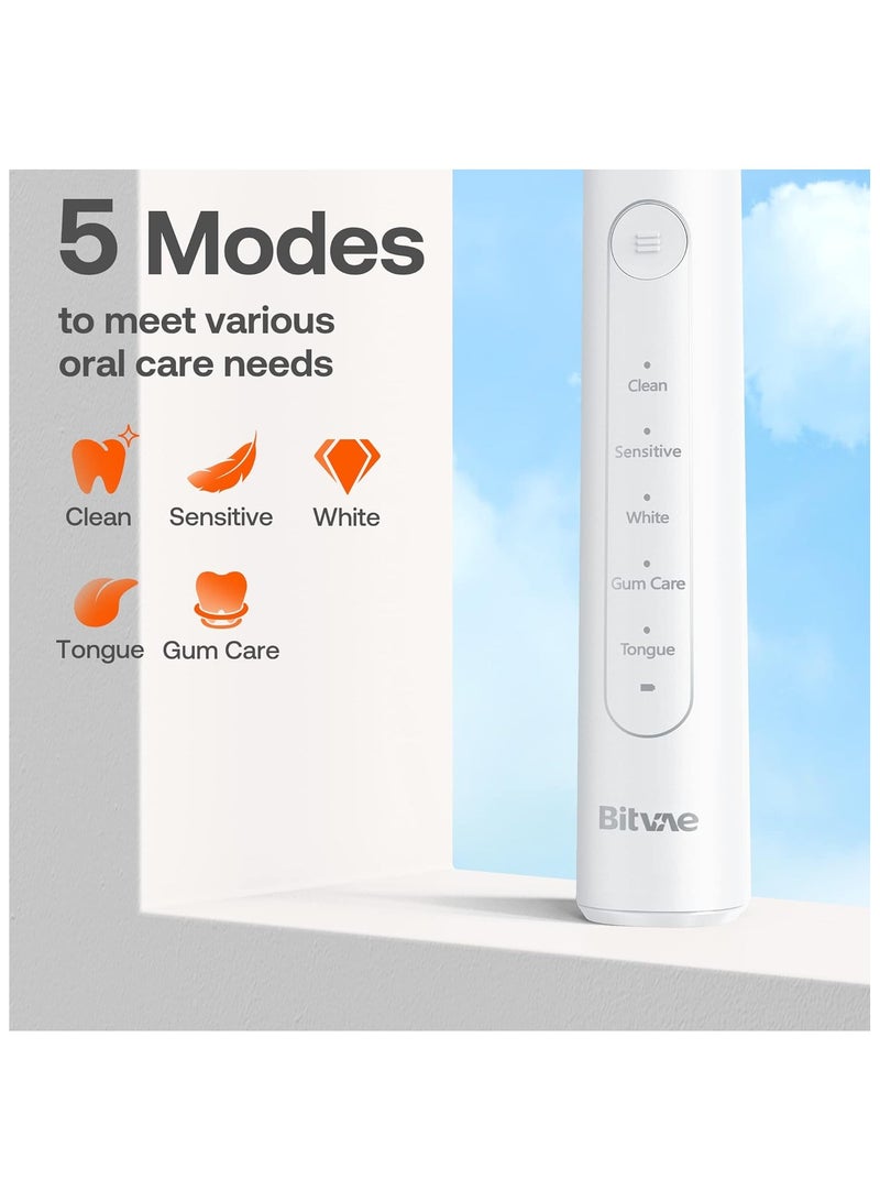 Bitvae BVR2 Toothbrush 8 heads +1 travel case White color white - Image 5