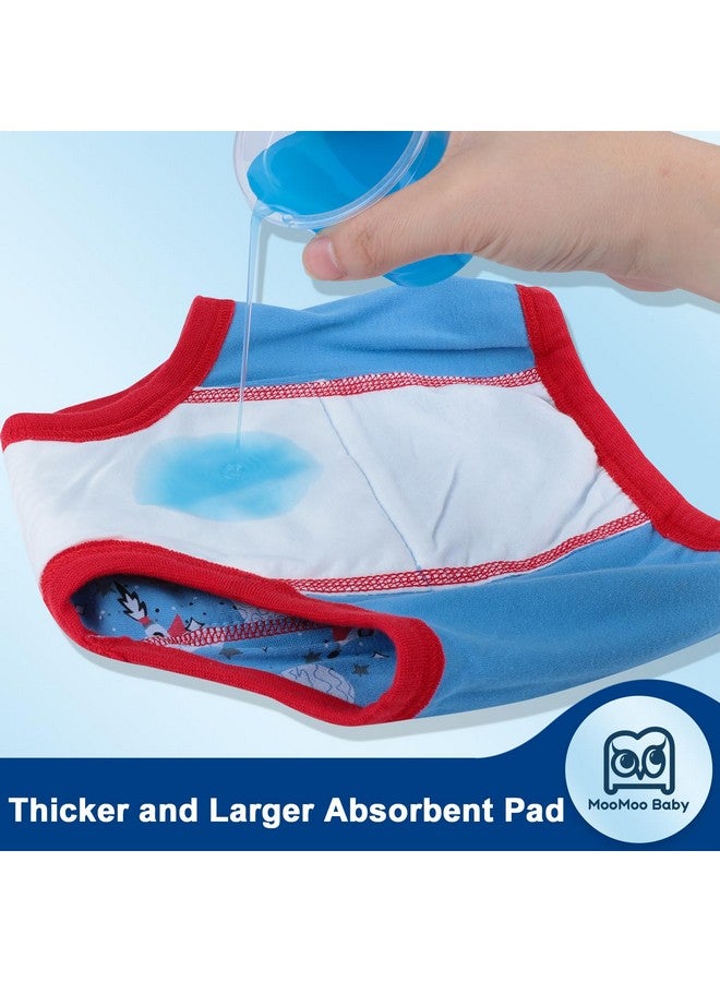 MooMoo Baby Training Underwear 10 Packs Absorbent Toddler Potty Training Pants for Boys Cotton Big Size 8T - Image 2
