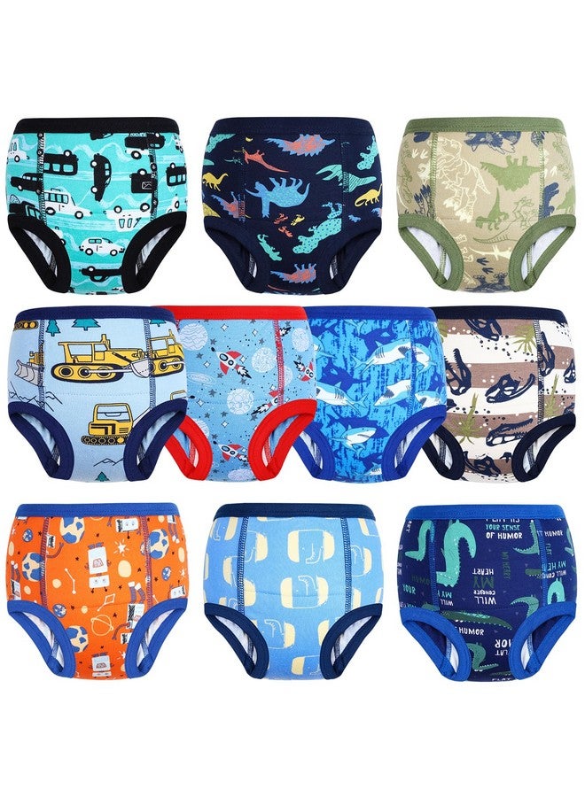 MooMoo Baby Training Underwear 10 Packs Absorbent Toddler Potty Training Pants for Boys Cotton Big Size 8T - Image 1